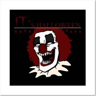 Halloween Clown Posters and Art